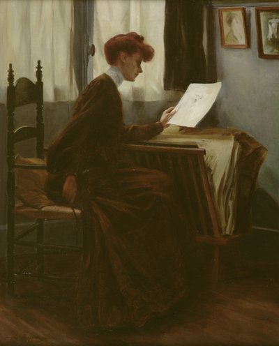 Die Zeichnungsliebhaberin, 1904 von Jacques Palyart